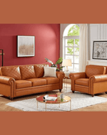 Wooden Handmade Stylish Look Grace Modern Sofa 3+1 (Brown) - Bloomart