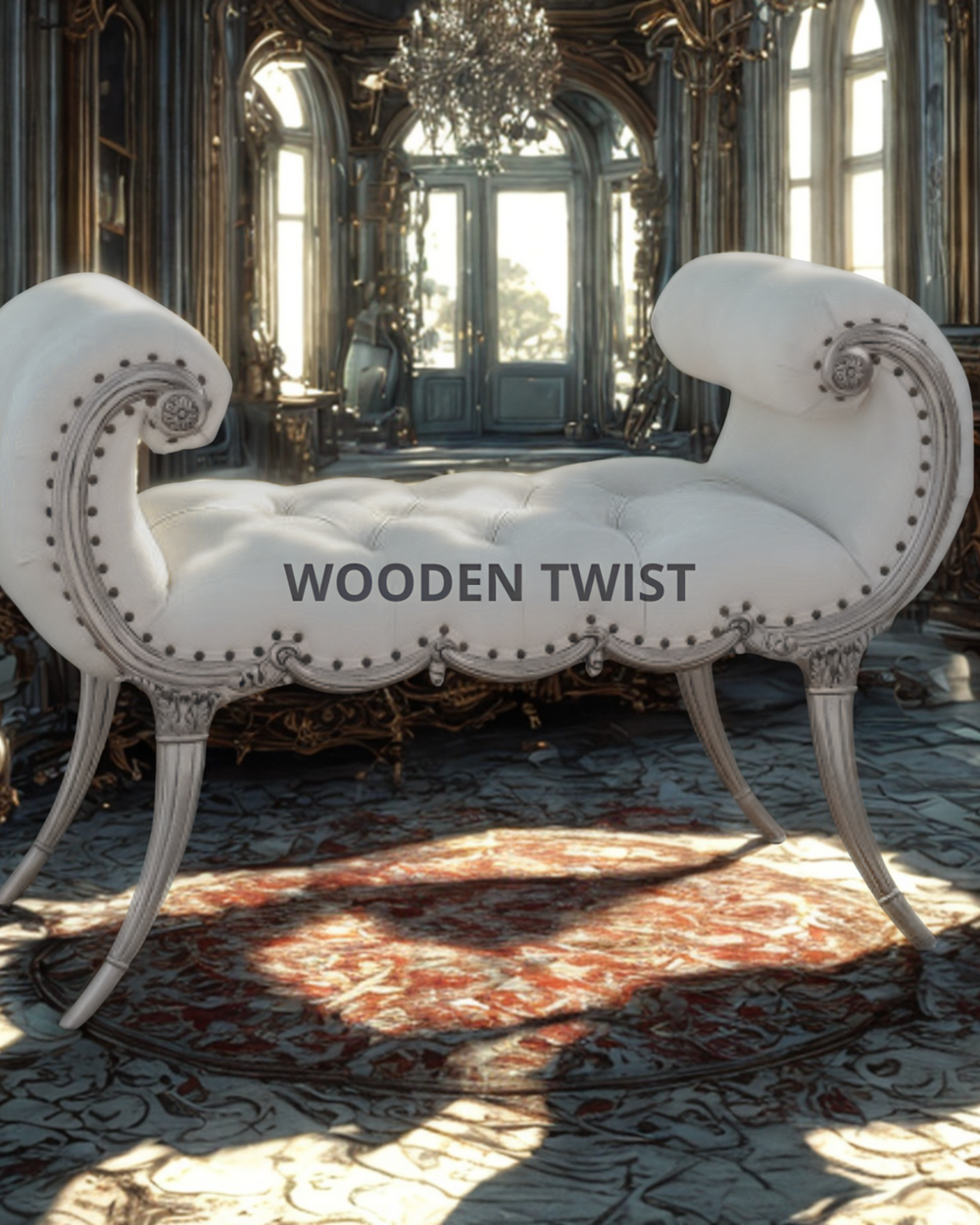 Magnificient Sheesham Wood Bench Couch