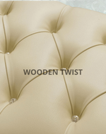 Montérno Sheesham Wood Bench Couch ( Golden Finish )