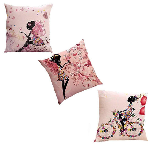 Jute Cushion Cover, Multicolor, 5 Piece