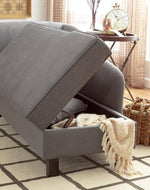 Bloomart Spacious Storage Solid Wood Couch Chaise Lounge