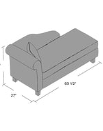 Bloomart Spacious Storage Solid Wood Couch Chaise Lounge