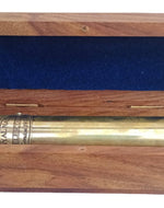 Brass Telescope with Solid Wood Box Handmade Brass Telescope with Lens Cover - Bloomart
