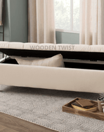 Bloomart Zelja Solid Wood Flip Top Storage Bench Couch