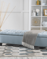 Zelja Premium Wood Flip Top Storage Bench Couch - Bloomart