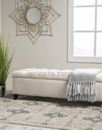 Bloomart Zelja Solid Wood Flip Top Storage Bench Couch