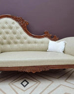 Lush Teak Wood Handcrafted Deewan Chaise Lounge