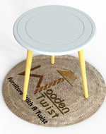 Bloomart Malin Solid Wood Round End Table with Natural Legs