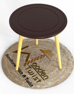 Bloomart Malin Solid Wood Round End Table with Natural Legs