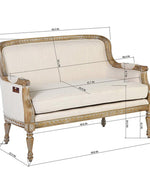 Bloomart Hand Carved Loveseat Teak Wood 2 Seater Bench