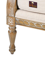 Bloomart Hand Carved Loveseat Teak Wood 2 Seater Bench