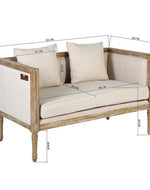 Bloomart Frenzy Armrest Loveseat Comfortable Cushion 2 Seater Bench