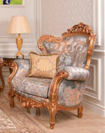 Bloomart Classic Carved Sofa Set with Table in Premium Finish ( Maharaja Sofa )