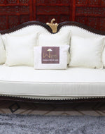 Traditional Wooden 3 Seater Couch for Home & Office Chaise Lounge Settee (Walnut Finish ) - Bloomart