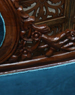 Hand Carved Canapé Teak Wood Victorian Style Sofa Couch