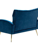 Wooden Square Arm Loveseat Wing Back Chair Set 2+1+1 (Metal Legs)