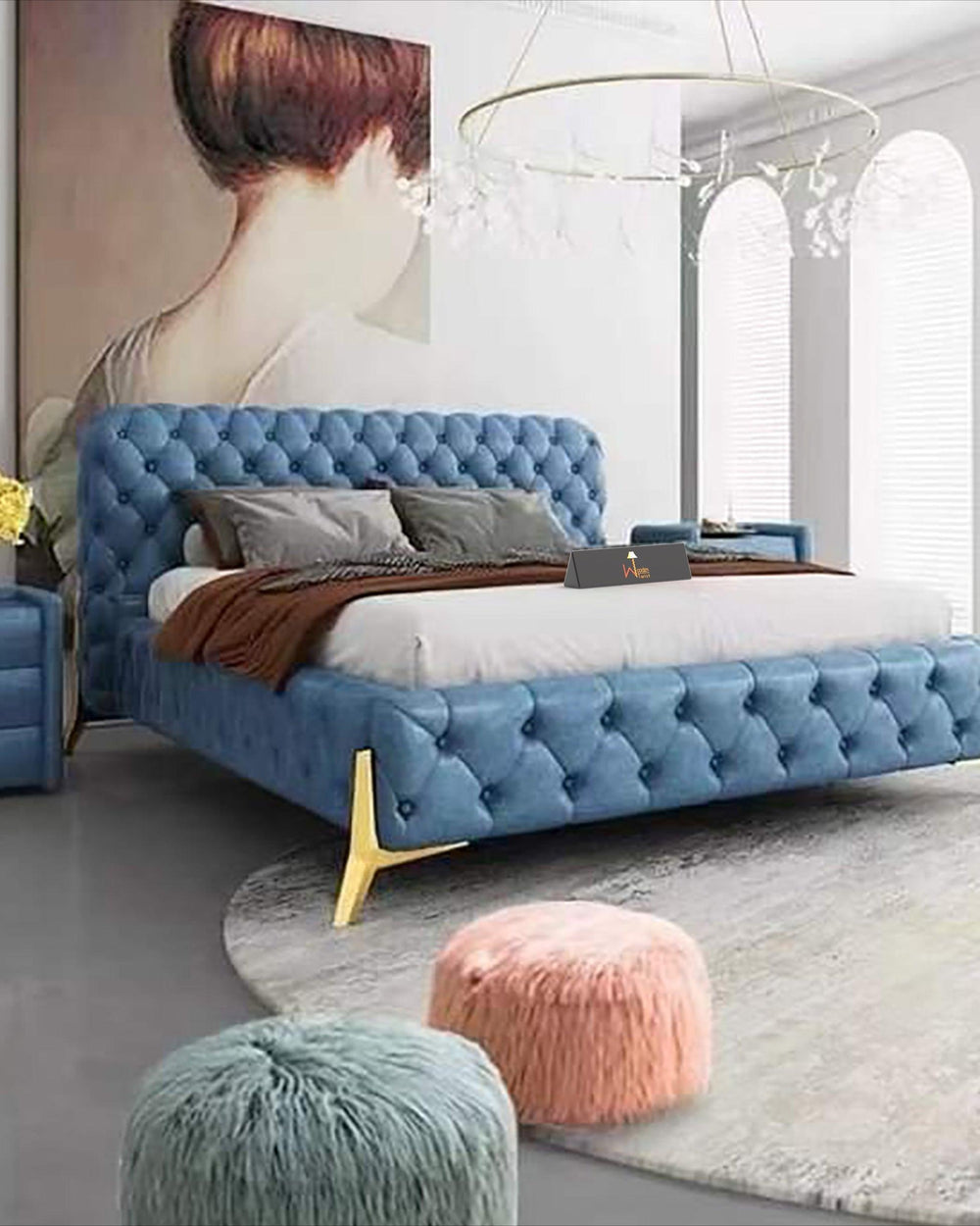 Greeley Plush Luxury Queen Size Bed For Bedroom - WoodenTwist