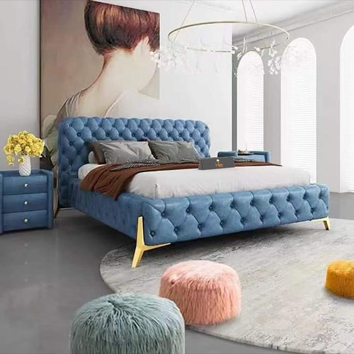 Greeley Plush Luxury Queen Size Bed For Bedroom - WoodenTwist