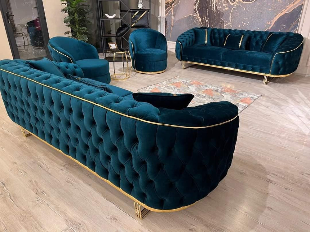 Bloomart Imperial Luxury Sectional Chesterfield 8 Seater Sofa Set