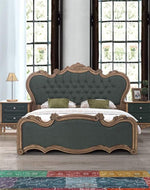 Handmade Royal Luxury Bed In Teak Wood With 2 Side Table 1 Dressing Table And 1 Wardrobe