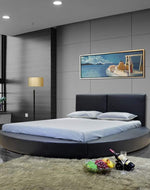 Luxury Modern Platform Round Queen Size Bed - WoodenTwist