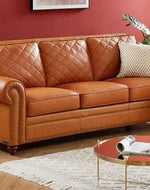 Wooden Handmade Stylish Look Grace Modern Sofa 3+1 (Brown) - Bloomart