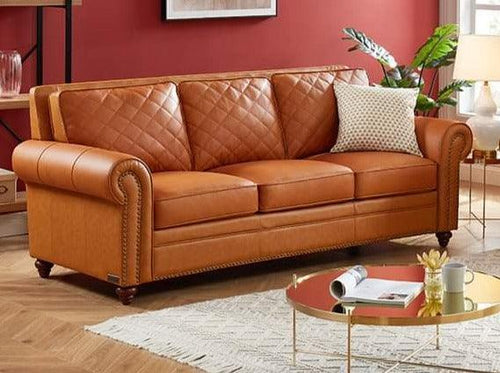 Wooden Handmade Stylish Look Grace Modern Sofa 3+1 (Brown)