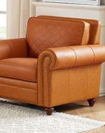 Wooden Handmade Stylish Look Grace Modern Sofa 3+1 (Brown) - Bloomart