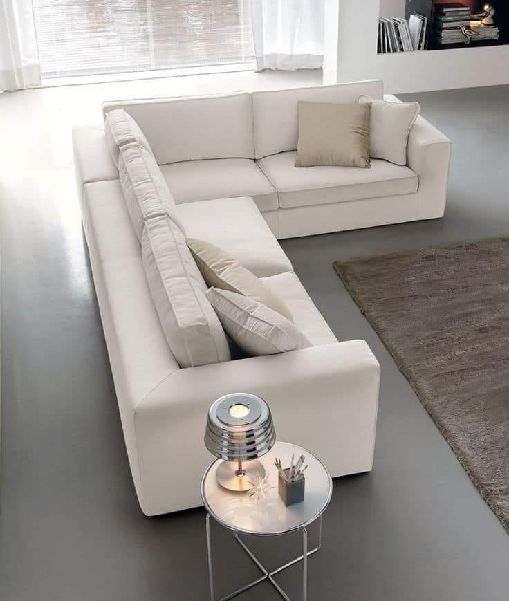 Wooden Handmade Deluxe Gimmy L-Shape Sectional Sofa Set 5 Seater (Beige) - Bloomart
