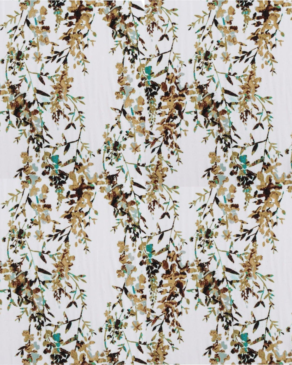 Velours Printed Velvet Fabric - Mustard