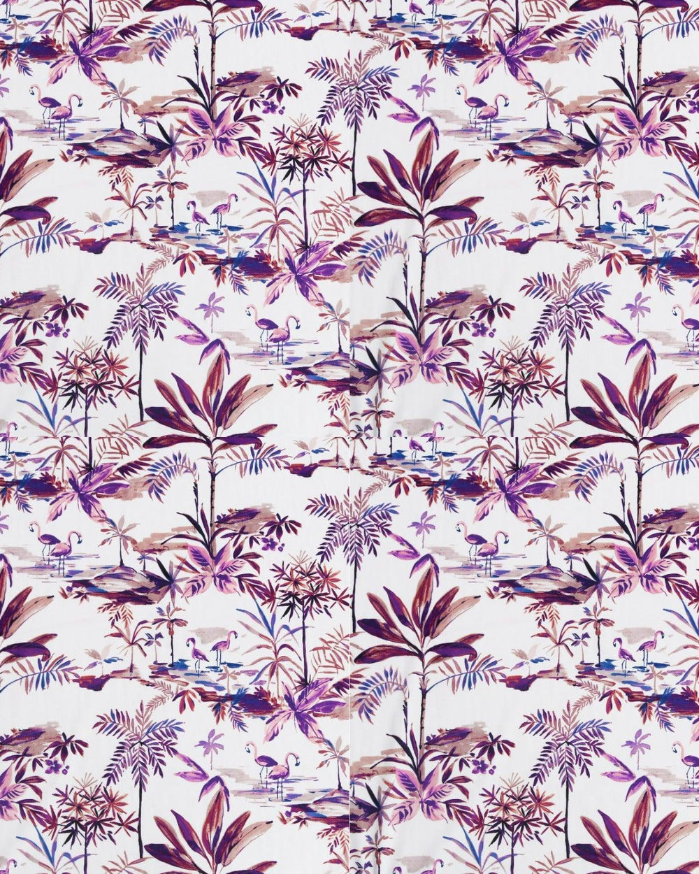 Velours Printed Velvet Fabric - Purple