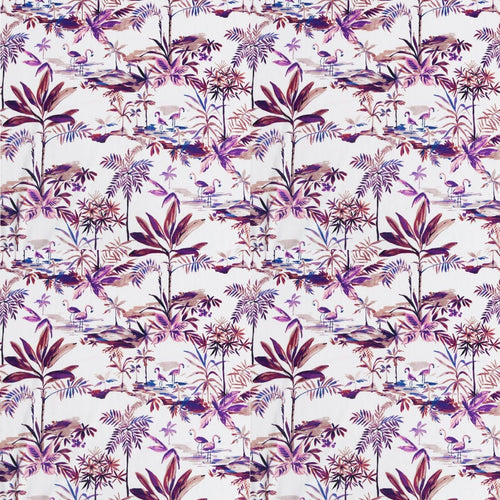 Velours Printed Velvet Fabric - Purple