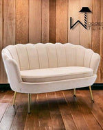 Terciopelo Flared Arm Loveseat Modern Chaise Lounge - Bloomart