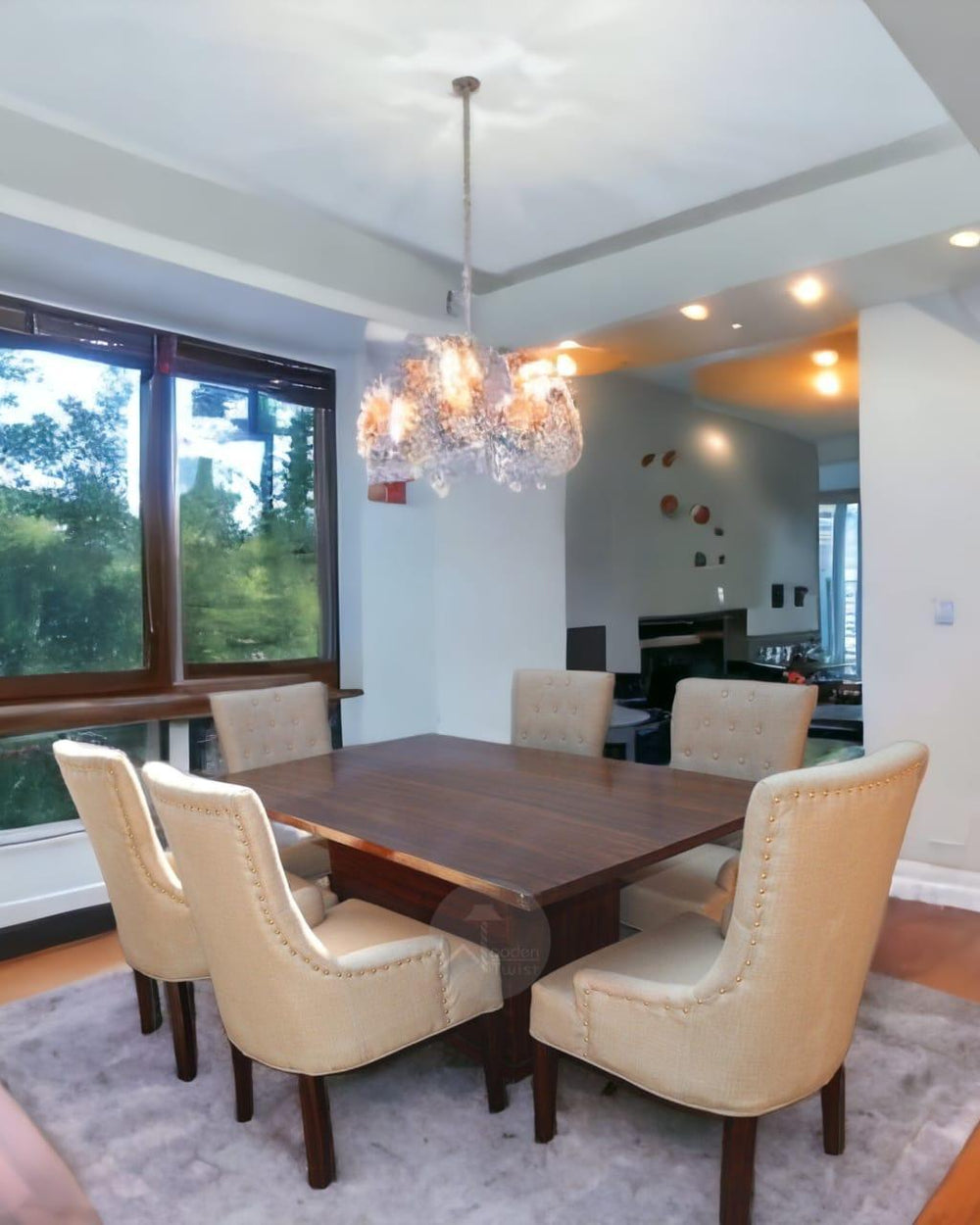 Premium Teak Wood 6 Seater Dining Table Set - WoodenTwist