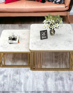 Bloomart Stylish Look Square Wrought Iron Coffee Table ( Set of 2 )