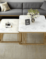 Bloomart Stylish Look Square Wrought Iron Coffee Table ( Set of 2 )