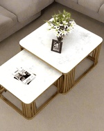 Bloomart Stylish Look Square Wrought Iron Coffee Table ( Set of 2 )
