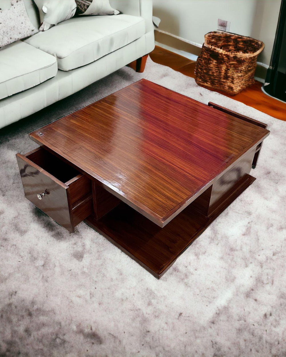 Luxurious Wooden Handmade Solid Sheesham Wood Coffee Table - Bloomart