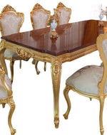 Precious Luxury Hand Carved Teak Wood 8 Seater Dining Table Set