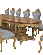Wooden Italian Luxury Hand Carved Teak Wood 14 Seater Dining Table Set