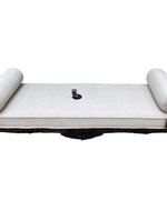Bloomart Hand Carved Traditional Teak Wood 3 Seater Bench ( Cream/Off White )