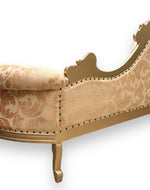 Handmade French Baroque Style Chaise Lounge Gold leaf