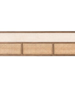 Bloomart Teak Wood Sofa with Curved Framing and Natural Cane Rattan Paneling - Plush Seating in Soft Fabric