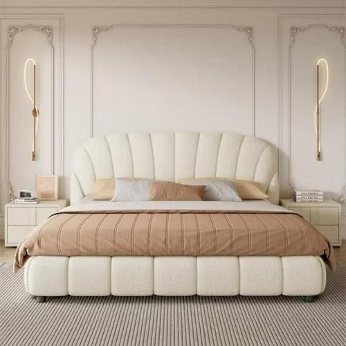 Wooden Twist Grandeur Modernize Boucle Upholstery Bed for Luxury Bedroom - WoodenTwist