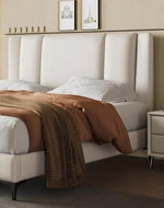Bloomart Italian Minimalism Modernize Leatherette Upholstery Bed for Luxury Bedroom