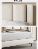Bloomart Italian Minimalism Modernize Leatherette Upholstery Bed for Luxury Bedroom