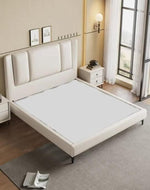 Bloomart Italian Minimalism Modernize Leatherette Upholstery Bed for Luxury Bedroom