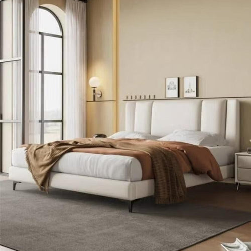 Wooden Twist Italian Minimalism Modernize Leatherette Upholstery Bed for Luxury Bedroom - WoodenTwist