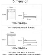 Bloomart Italian Minimalism Modernize Leatherette Upholstery Bed for Luxury Bedroom