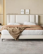 Wooden Twist Italian Minimalism Modernize Leatherette Upholstery Bed for Luxury Bedroom - WoodenTwist